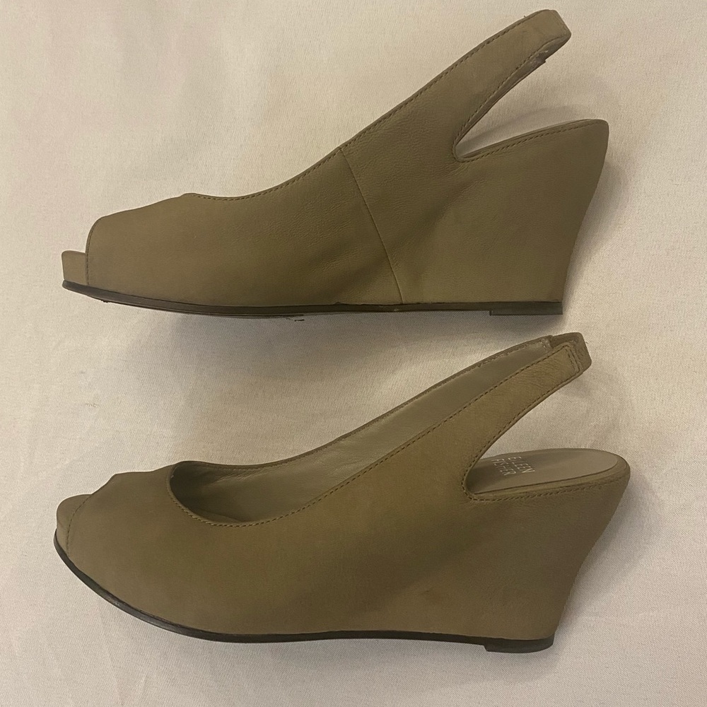EILEEN FISHER Sling Back Wedge Heels, Size 7 - Picture 1 of 4